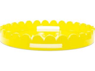 Howard Elliott Scalloped Riviera Glossy Yellow Serving Tray