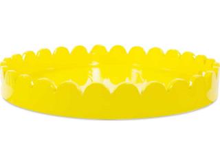 Howard Elliott Scalloped Riviera Glossy Yellow Serving Tray