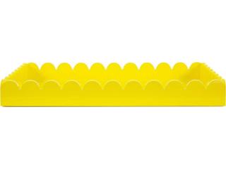 Scalloped Riviera Glossy Yellow Serving Tray