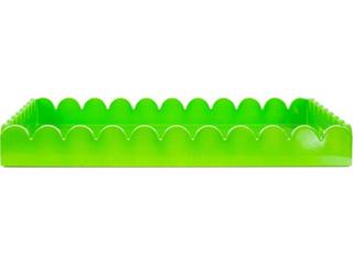 Howard Elliott Scalloped Riviera Glossy Green Serving Tray