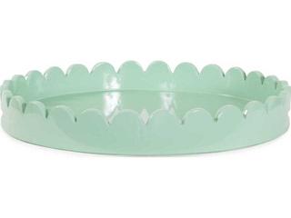 Howard Elliott Scalloped Riviera Light Green Serving Tray