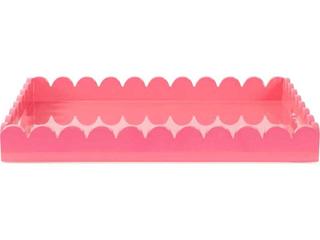 Howard Elliott Scalloped Riviera Blush Serving Tray