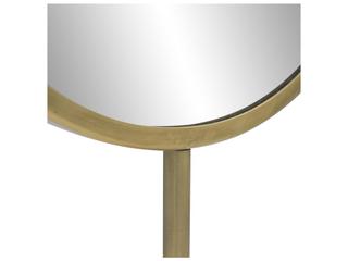 Howard Elliott Bogna Brass White Round Table Top Mirror