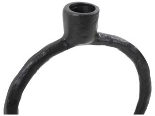 Howard Elliott Matte Black Single Circle Arman Candle Holder