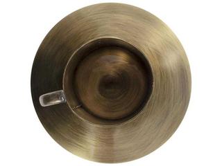 Howard Elliott Antiqued Gold Italo Short Candle Holder with Handle