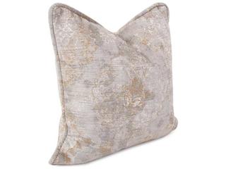 Baroque Taupe Square Accent Pillow with Down Insert