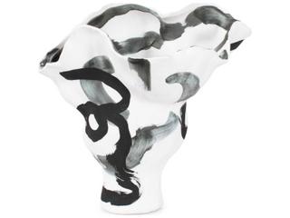 Howard Elliott Black White Hadrill Vase