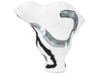 Howard Elliott Black White Hadrill Vase