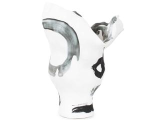 Howard Elliott Black White Hadrill Vase