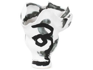 Howard Elliott Black White Hadrill Vase