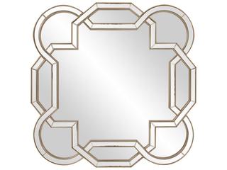 Howard Elliott Aleena Square Champagne Silver Wall Mirror