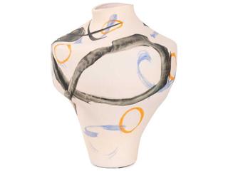 Howard Elliott Matte White Cleave Tapered Vase