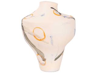 Howard Elliott Matte White Cleave Tapered Vase