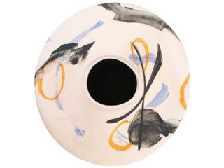 Howard Elliott Matte White Cleave Tapered Vase