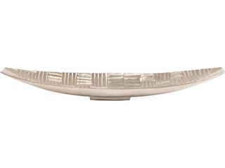 Howard Elliott Textured Elongated Silver Decorative Bowl