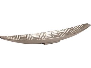 Howard Elliott Textured Elongated Silver Decorative Bowl