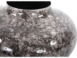 Howard Elliott Round Black Neutral Pod Vase
