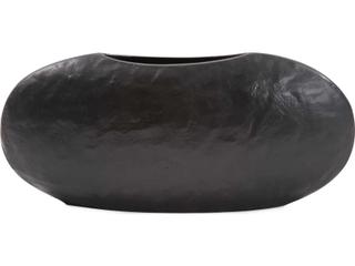Howard Elliott Hammered Ebony Canoe Vase