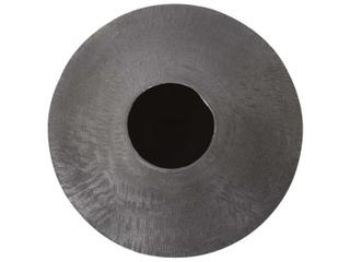 Howard Elliott Etched Crossways Graphite Curved Neck Vase