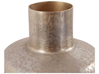 Howard Elliott Etched Crossways Champagne Short Neck Bottle Vase