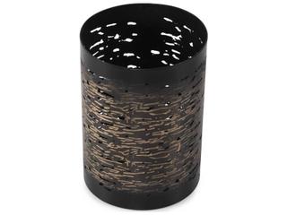 Howard Elliott Black Gold Cylindrical Candle Holder