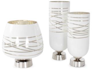 Howard Elliott Lustig Artic Silver Glossy White Vessel