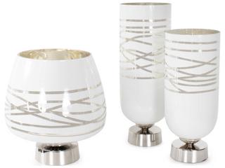 Howard Elliott Lustig Artic Silver Glossy White Vessel