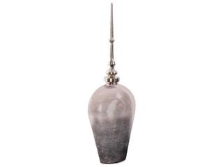 Howard Elliott Venetia Nickel Glass Bottle with Spired Lid