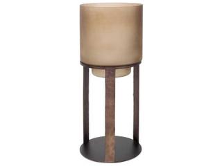 Howard Elliott Bronze Bungoma Glass Candle Hurricane