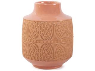 Howard Elliott Richland Embossed Peach Vase