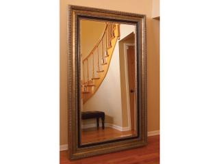 Howard Elliott Texan Silver Leaf Rectangular Floor Mirror