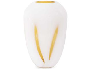 Howard Elliott Grasberg White Orange Vase