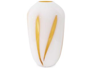 Howard Elliott Grasberg White Orange Vase
