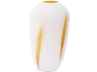 Howard Elliott Grasberg White Orange Vase
