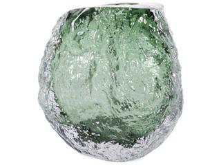 Howard Elliott Emerald Crystalized Glass Vase