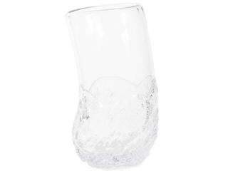 Howard Elliott Portage Ice Clear Abstract Glass Vase