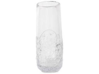 Howard Elliott Portage Ice Clear Abstract Glass Vase
