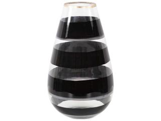 Howard Elliott Vector Black Gold Torpedo Vase