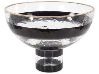 Howard Elliott Vector Pedestal Glass Decorative Bowl