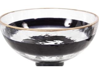 Howard Elliott Vector Pedestal Glass Decorative Bowl