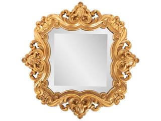 Howard Elliott French D' Amboise Antique Gold Square Wall Mirror