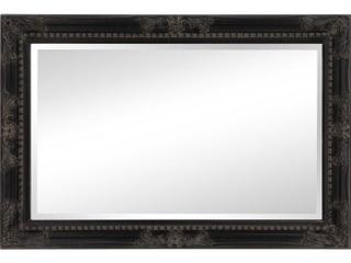 Howard Elliott Queen Ann Antique Black Rectangular Wall Mirror