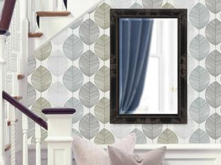 Howard Elliott Queen Ann Antique Black Rectangular Wall Mirror
