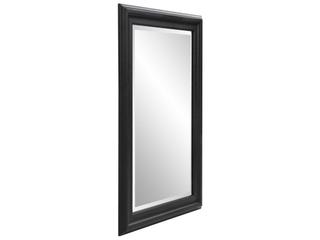 George Matte Black Rectangular Wall Mirror with Grooved Frame
