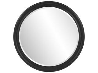 Howard Elliott George Matte Black Round Wall Mirror