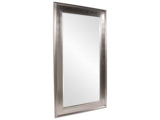 Howard Elliott Christian Silver Leaf Rectangular Floor Mirror