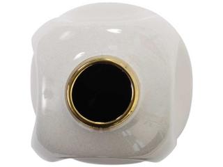 Howard Elliott Glossy Neutral Christana Concaved Ceramic Vase