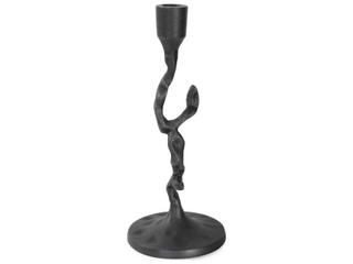 Howard Elliott Matte Black Crooked Branch Candlestick