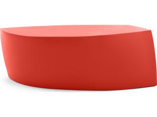 Gehry Sculptural Indoor Outdoor Bench in Red
