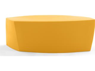 Gehry Bench Yellow Modern Indoor Outdoor Polyethylene